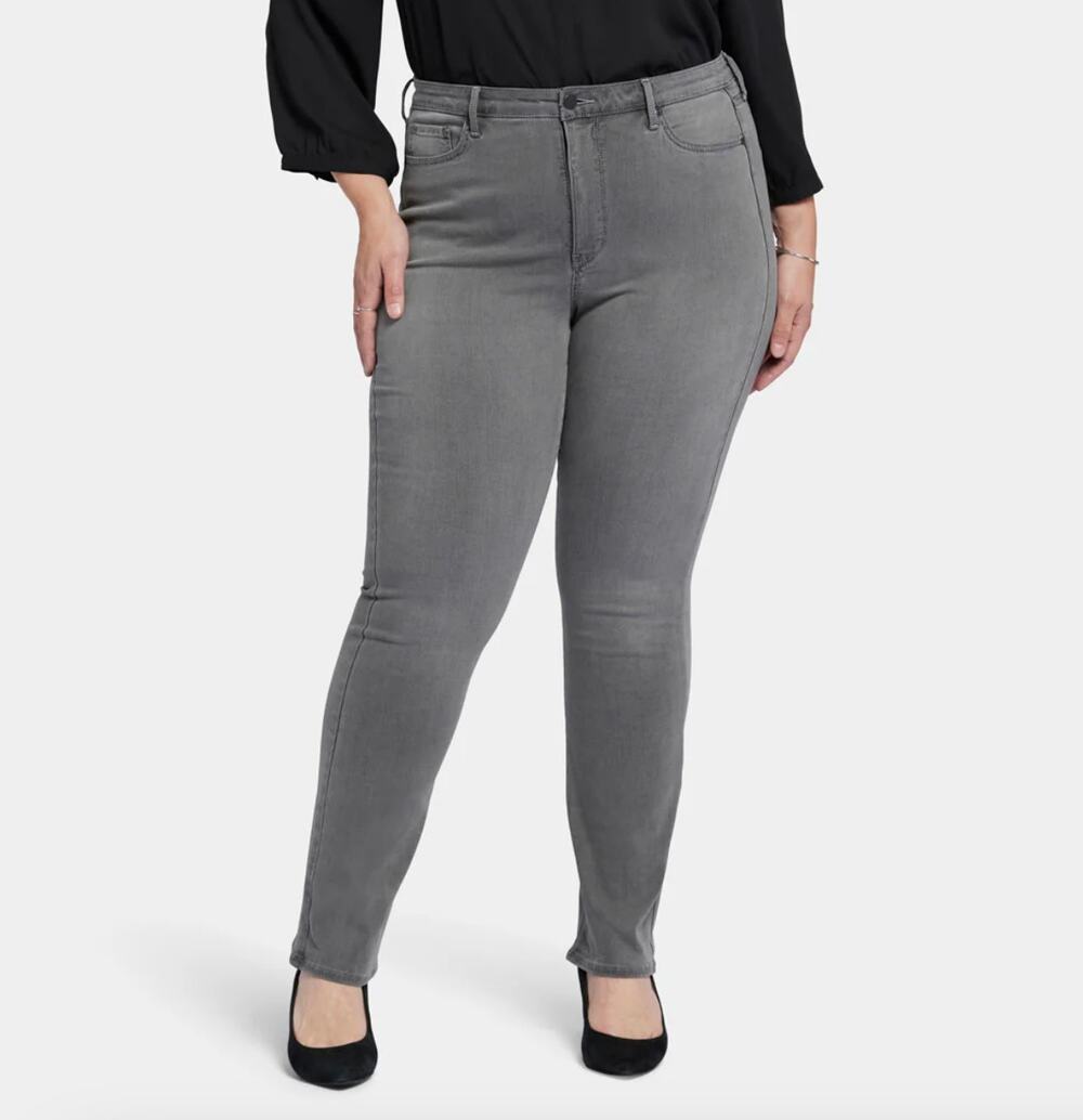 NWT NYDJ Billie Mini Bootcut Jeans 22W Parade Gray Wash Stretch Denim Slimming